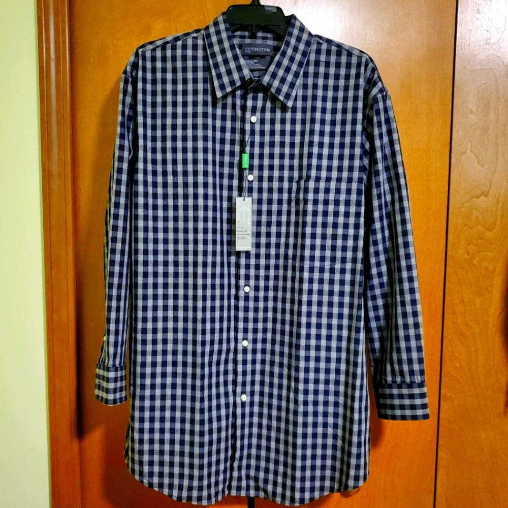 Covington Men's Fitted Performance Dress Shirt